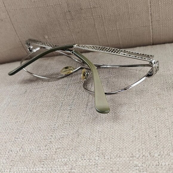 Jimmy Choo Women Eyeglasses Frame Silver Tone Metal Eyewear Glasses made Italy - Picture 7 of 12